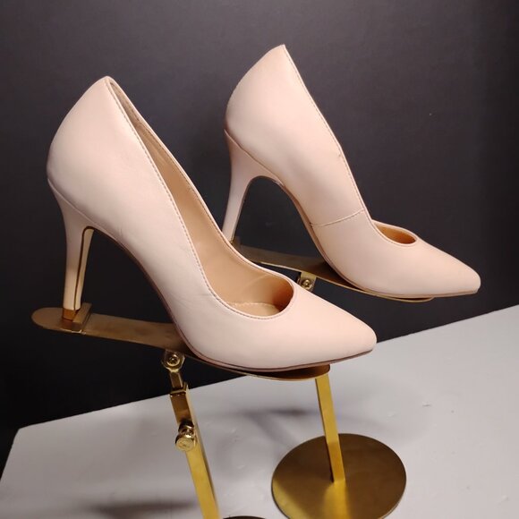 Ventura Cinderella Of Boston Cream Tan Pump Heels Pointed Toe Size 3M - Picture 4 of 14